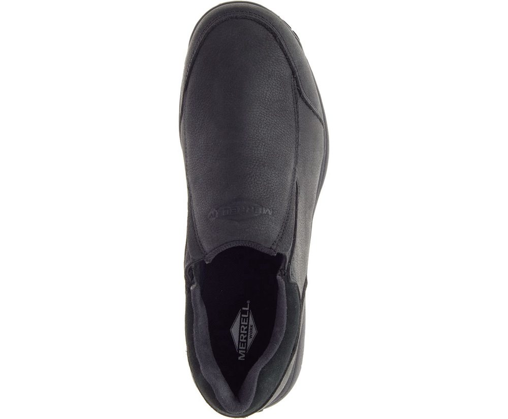 Merrell Slip Ons Męskie Czarne - Sutton Moc Ac+ Pro - 047316-YMJ